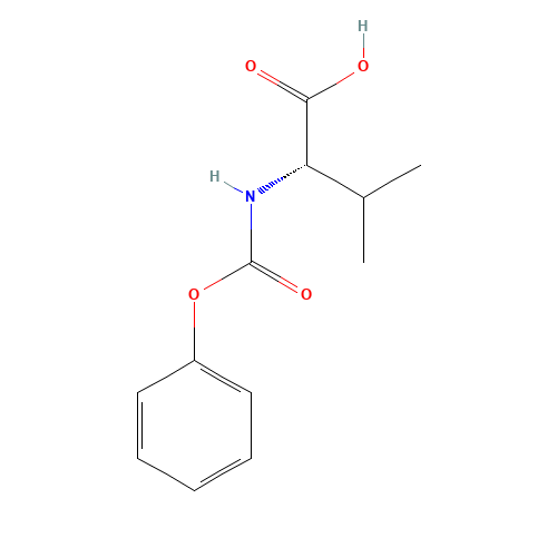 N-Phenoxycarbonyl-L-valine (CAS: 126147-70-4) - Chemical Structure and Molecular Formula 