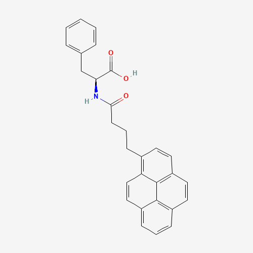 N-(1-L-Phenylalanine)-4-(1-pyrene)butyramide (CAS: 199612-75-4) - Chemical Structure and Molecular Formula 