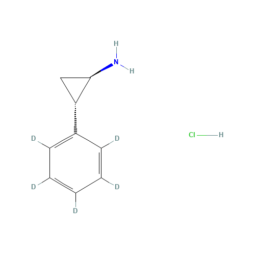 rac trans-2-Phenylcyclopropylamine-d5 Hydrochloride (CAS: 107077-98-5) - Chemical Structure and Molecular Formula 