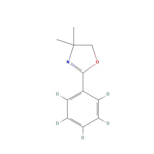 2-Phenyl-d5-4,4-dimethyl-4,5-dihydrooxazole (CAS: 639516-58-8) - Chemical Structure and Molecular Formula 