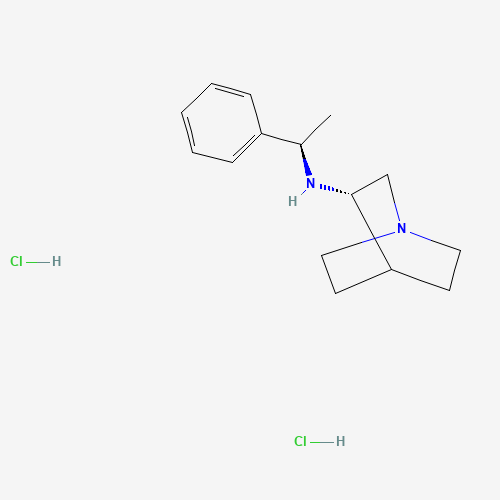(3S)-N-[(1R)-1-Phenylethyl]-1-azabicyclo[2.2.2]octan-3-amine Dihydrochloride (CAS: 128311-06-8) - Chemical Structure and Molecular Formula 
