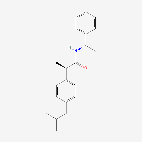 (S,R)-N-(1-Phenylethyl) Ibuprofen Amide (CAS: 81576-47-8) - Chemical Structure and Molecular Formula 