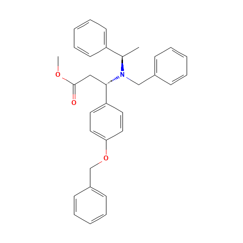 (bS)-b-[[(1R)-1-Phenylethyl](phenylmethyl)amino]-4-(phenylmethoxy)-benzenepropanoic Acid Methyl Ester (CAS: 134430-95-8) - Related Chemical Product