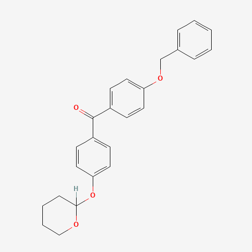 [4-(Phenylmethoxy)phenyl][4-[(tetrahydro-2H-pyran-2-yl)oxy]phenyl]-methanone (CAS: 176671-74-2) - Chemical Structure and Molecular Formula 