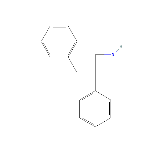 3-Phenyl-3-(phenylmethyl)azetidine (CAS: 7215-25-0) - Chemical Structure and Molecular Formula 