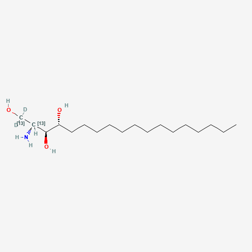 D-ribo-Phytosphingosine-13C2,d2 (CAS: 237757-10-7) - Chemical Structure and Molecular Formula 