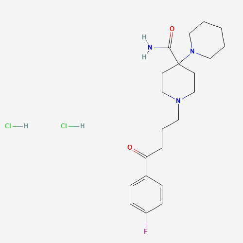 Pipamperone Dihydrochloride (CAS: 2448-68-2) - Chemical Structure and Molecular Formula 