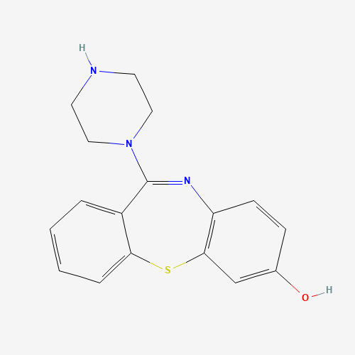 11-(1-Piperazinyl)-dibenzo[b,f][1,4]thiazepin-7-ol (CAS: 232597-73-8) - Chemical Structure and Molecular Formula 