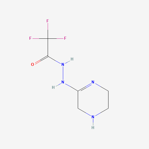 N-[(2Z)-Piperazin-2-ylidene]-2,2,2-trifluoroacetohydrazide (CAS: 763105-70-0) - Chemical Structure and Molecular Formula 