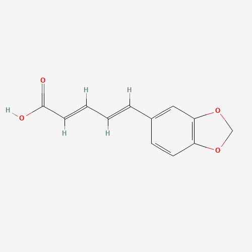 (E,E)-Piperic Acid (CAS: 136-72-1) - Chemical Structure and Molecular Formula 