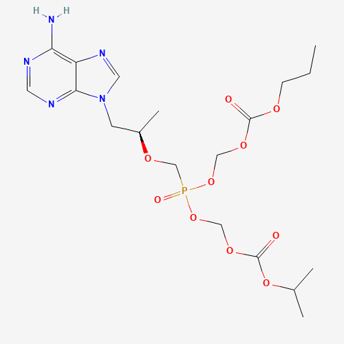 nPOC-POC Tenofovir (CAS: 1217542-13-6) - Chemical Structure and Molecular Formula 
