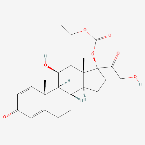 Prednisolone 17-Ethyl Carbonate (CAS: 104286-02-4) - Chemical Structure and Molecular Formula 