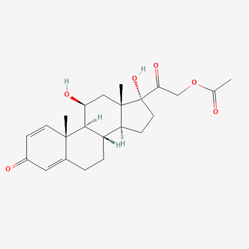 Prednisolone Acetate (CAS: 52-21-1) - Chemical Structure and Molecular Formula 