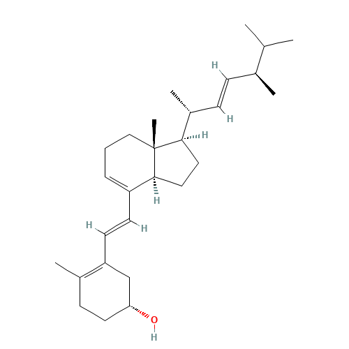 Previtamin D2 (CAS: 21307-05-1) - Chemical Structure and Molecular Formula 