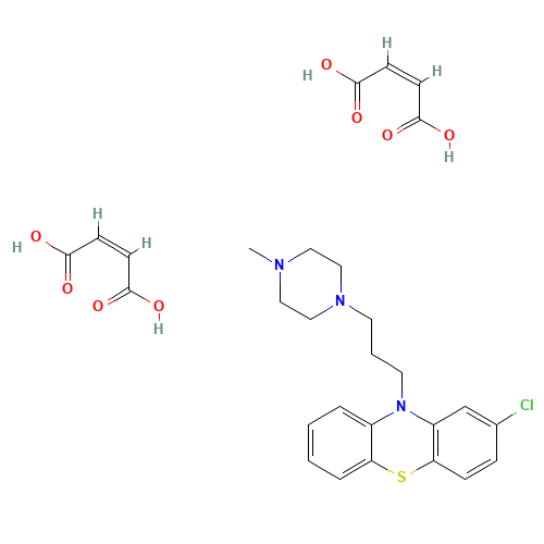 Prochlorperazine Dimaleate (CAS: 84-02-6) - Chemical Structure and Molecular Formula 