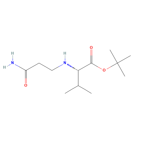 N-(3-Propanamido)-L-valine tert-Butyl Ester (CAS: 192725-87-4) - Chemical Structure and Molecular Formula 
