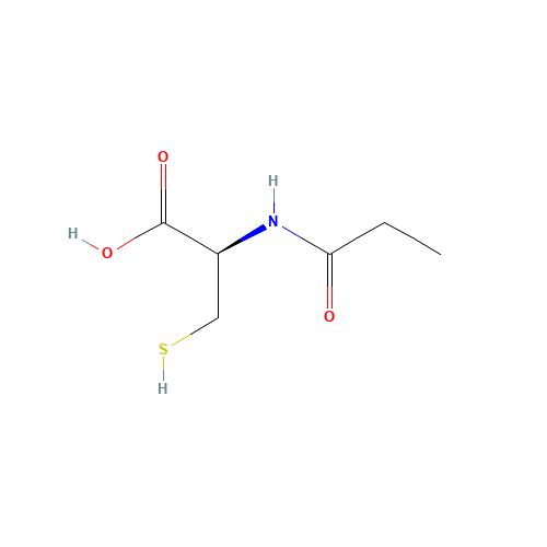 N-Propionyl-L-cysteine (CAS: 2885-79-2) - Chemical Structure and Molecular Formula 