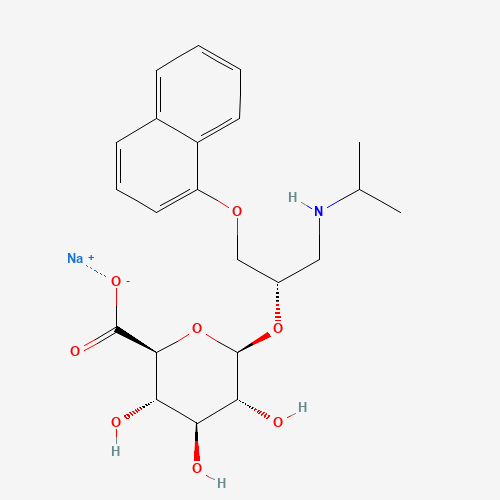 (S)-Propranolol b-D-Glucuronide Sodium Salt (CAS: 87144-73-8) - Chemical Structure and Molecular Formula 