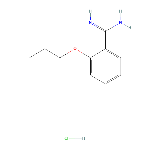 2-Propyloxybenzamidine Hydrochloride (CAS: 57075-84-0) - Chemical Structure and Molecular Formula 