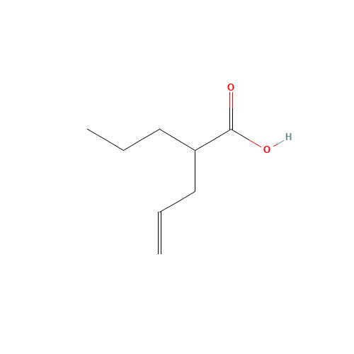 (+/-)-2-Propyl-4-pentenoic Acid (CAS: 1575-72-0) - Chemical Structure and Molecular Formula 