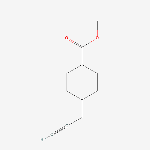 trans-4-(2-Propynyl)cyclohexanecarboxylic Acid Methyl Ester (CAS: 250682-81-6) - Chemical Structure and Molecular Formula 