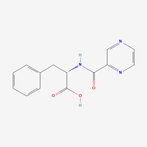 N-Pyrazinylcarbonyl-L-phenylalanine (CAS: 114457-94-2) - Chemical Structure and Molecular Formula 