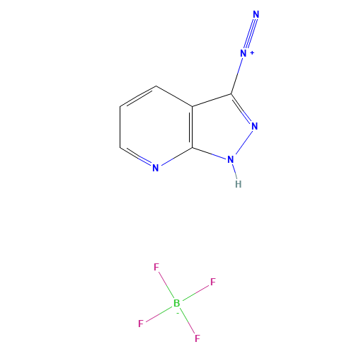 1H-Pyrazolo[3,4-b]pyridine-3-diazonium Tetrafluoroborate(1-) (CAS: 63682-46-2) - Chemical Structure and Molecular Formula 