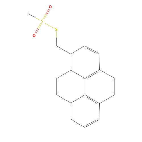 1-Pyrenylmethyl Methanethiosulfonate (CAS: 384342-65-8) - Chemical Structure and Molecular Formula 