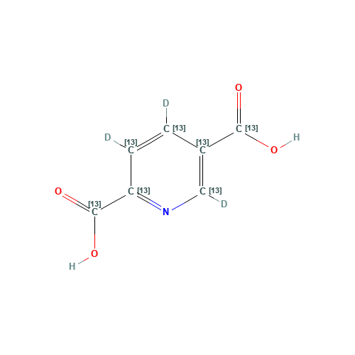 2,5-Pyridinedicarboxylic Acid-13C7,d3 (CAS: 1246818-08-5) - Chemical Structure and Molecular Formula 