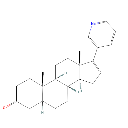 (5a)-17-(3-Pyridinyl)androst-16-en-3-one (CAS: 154229-26-2) - Chemical Structure and Molecular Formula 