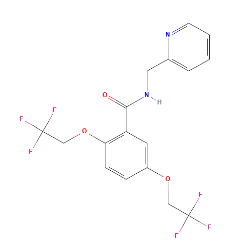 N-(2-Pyridinylmethyl)-2,5-bis(2,2,2-trifluoroethoxy)benzamide (CAS: 57415-36-8) - Related Chemical Product
