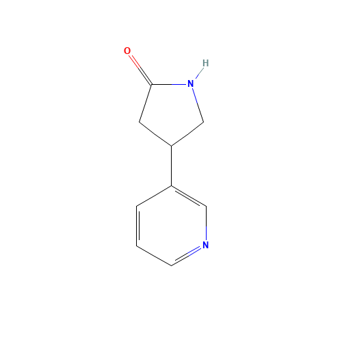 4-(3-Pyridinyl)-2-pyrrolidinone (CAS: 55656-99-0) - Chemical Structure and Molecular Formula 