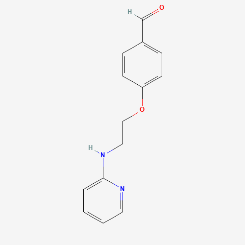 4-[N-(2-Pyridylamino)ethoxy]benzaldehyde (CAS: 643764-87-8) - Chemical Structure and Molecular Formula 