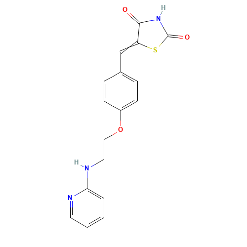 5-[4-[N-(2-Pyridylamino)ethoxy]benzylidene]thiazolidine-2,4-dione (CAS: 643764-88-9) - Related Chemical Product