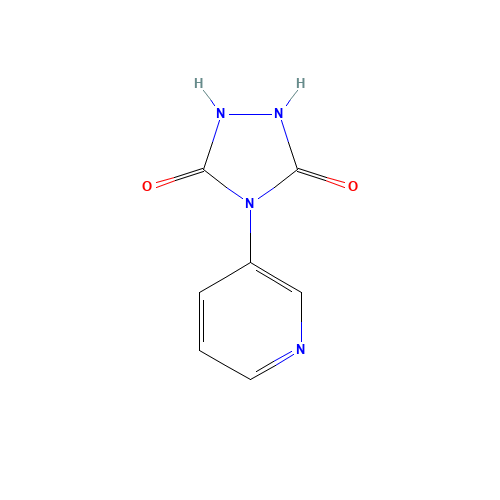 4-(3-Pyridyl)-1,2,4-triazolodone-3,5-dione (CAS: 1076199-39-7) - Chemical Structure and Molecular Formula 