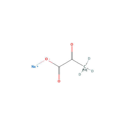 Pyruvic Acid-13C,d3 Sodium Salt (CAS: 1215831-74-5) - Chemical Structure and Molecular Formula 