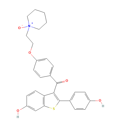 Raloxifene N-Oxide (CAS: 195454-31-0) - Chemical Structure and Molecular Formula 