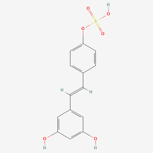 trans Resveratrol-4'-sulfate (CAS: 858187-19-6) - Chemical Structure and Molecular Formula 