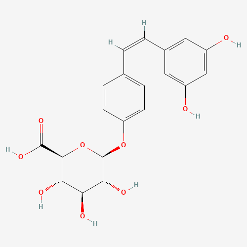 cis Resveratrol 4'-O-b-D-Glucuronide (CAS: 387372-26-1) - Chemical Structure and Molecular Formula 