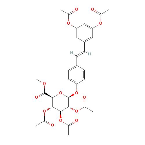 trans Resveratrol Penta-O-acetyl-4'-b-D-glucuronide Methyl Ester (CAS: 490028-19-8) - Related Chemical Product