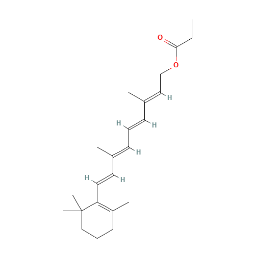 Retinyl Propionate (CAS: 7069-42-3) - Chemical Structure and Molecular Formula 