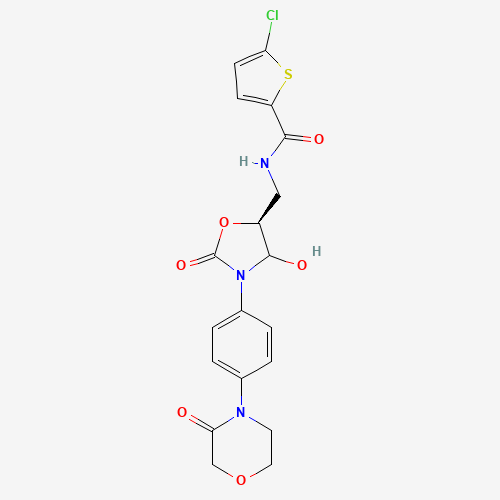 Rivaroxaban Hydroxyoxazalone Metabolite (CAS: 1161719-51-2) - Chemical Structure and Molecular Formula 