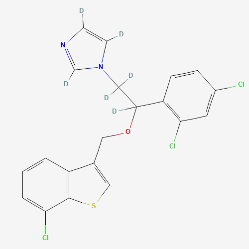 Sertaconazole-d6 (CAS: 1330261-47-6) - Chemical Structure and Molecular Formula 