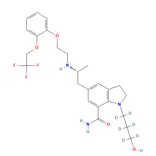 Silodosin-d6 (CAS: 1051374-52-7) - Chemical Structure and Molecular Formula 
