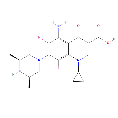 Sparfloxacin (CAS: 110871-86-8) - Chemical Structure and Molecular Formula 