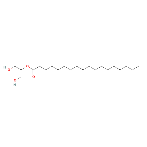 2-Stearoyl-rac-glycerol (CAS: 621-61-4) - Chemical Structure and Molecular Formula 