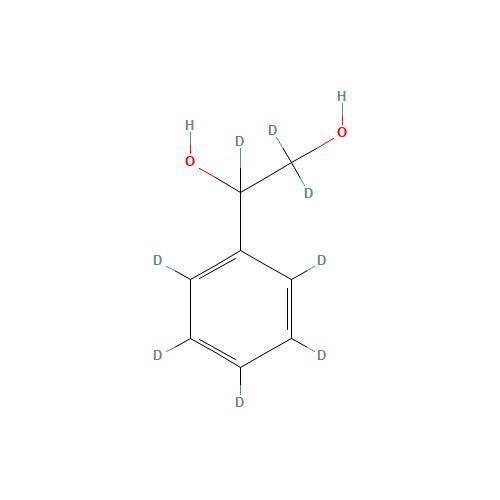 rac Styrene Glycol-d8 (CAS: 871217-81-1) - Chemical Structure and Molecular Formula 