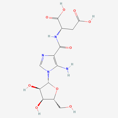N-Succinyl-5-aminoimidazole-4-carboxamide Ribose (CAS: 17388-80-6) - Chemical Structure and Molecular Formula 