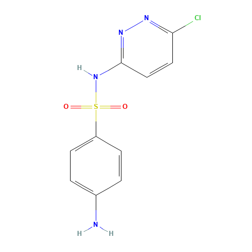 Sulfachlorpyridazine (CAS: 80-32-0) - Chemical Structure and Molecular Formula 