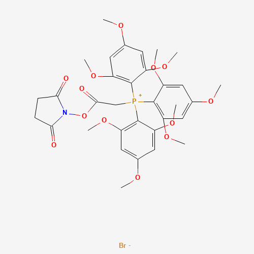 (N-Succinimidyloxycarbonyl-methyl)tris(2,4,6-trimethoxyphenyl)phosphonium Bromide (CAS: 226409-58-1) - Chemical Structure and Molecular Formula 